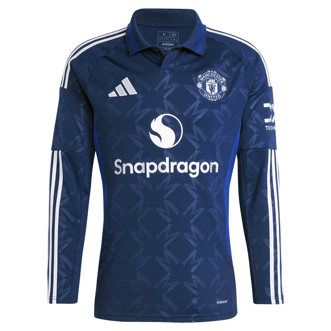 Rasmus Højlund Manchester United adidas 2024/25 Away Replica Long Sleeve Player Jersey - Navy