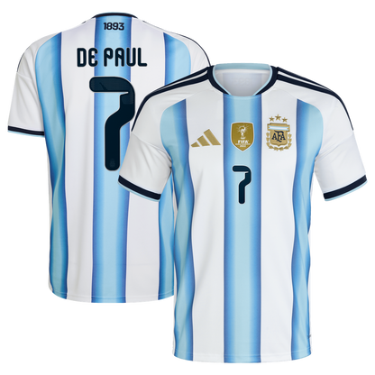 Rodrigo De Paul Argentina National Team adidas 2026 Away Replica Jersey - Black