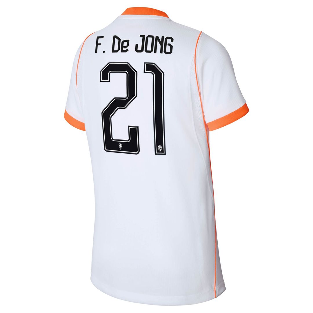 Frenkie de Jong Netherlands National Team Nike Youth 2026 Away Stadium Replica Jersey - White