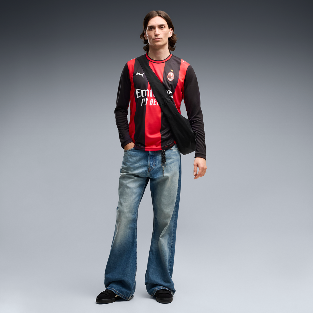 AC Milan Puma 2026/27 Home Replica Long Sleeve Jersey - Black/Red