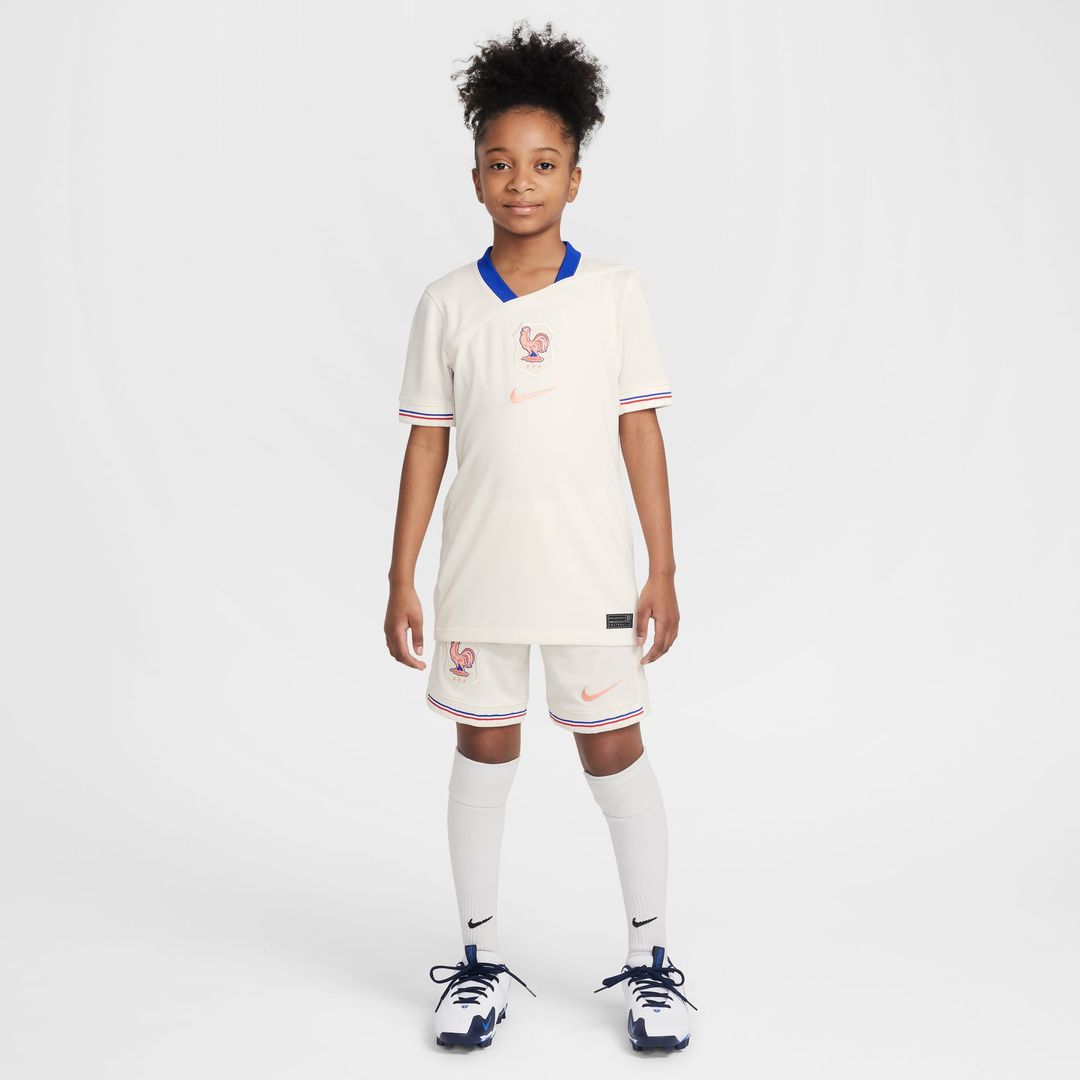 France Women's National Team Nike Youth 2025/26 Away Replica Jersey - Cream
