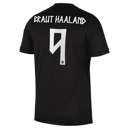 Erling Haaland Norway National Team Nike 2026 Away Stadium Replica Jersey - Black