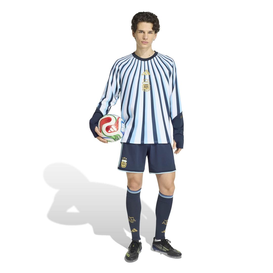 Argentina National Team adidas 2026 Long Sleeve Pre-Match Top - White