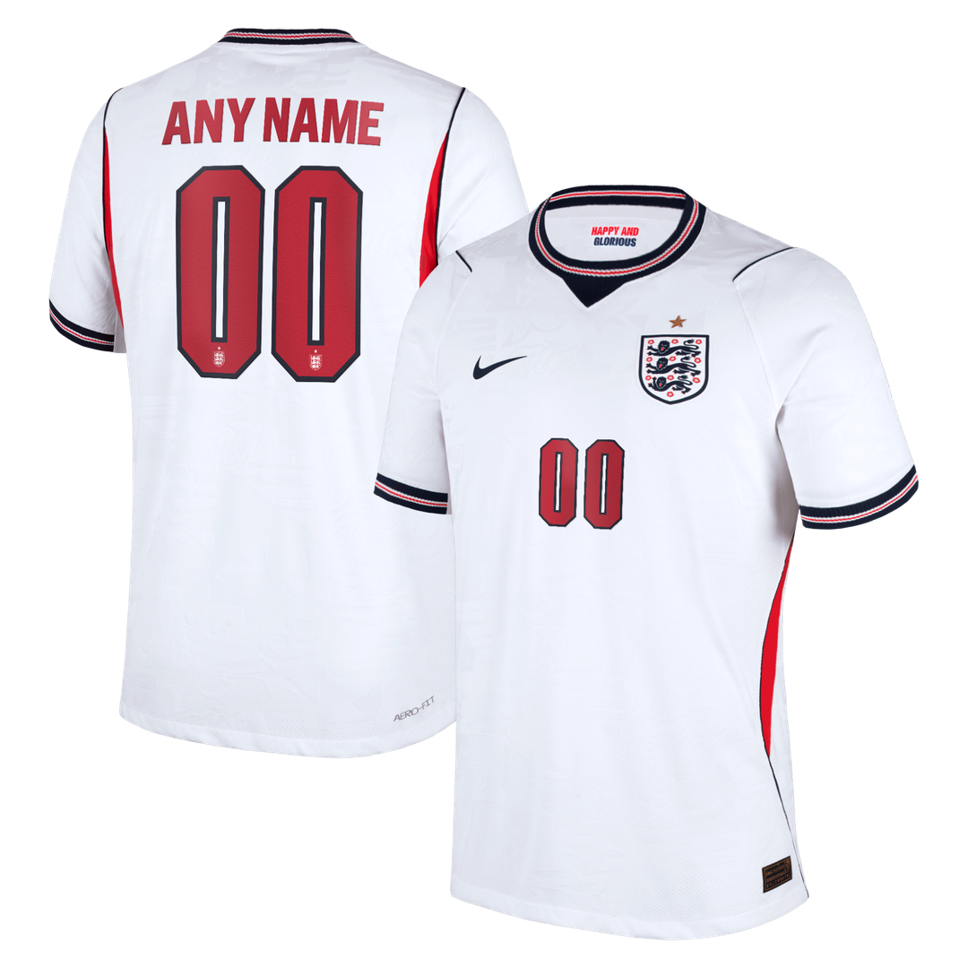 England National Team Nike 2026 Home Match Authentic Custom Jersey - White