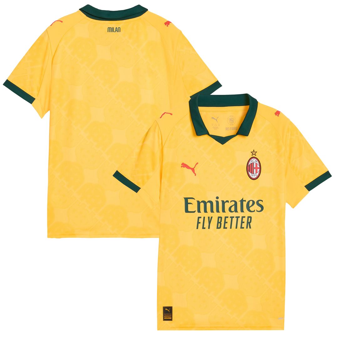 AC Milan Puma Youth 2025/26 Third Replica Jersey - Yellow