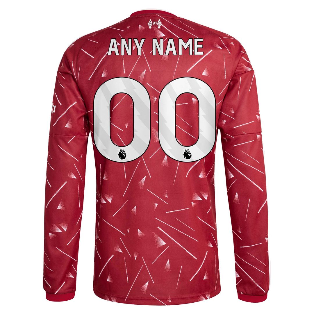 Liverpool adidas 2026/27 Home Replica Long Sleeve Custom Jersey - Red