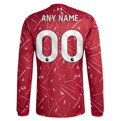 Liverpool adidas 2026/27 Home Replica Long Sleeve Custom Jersey - Red
