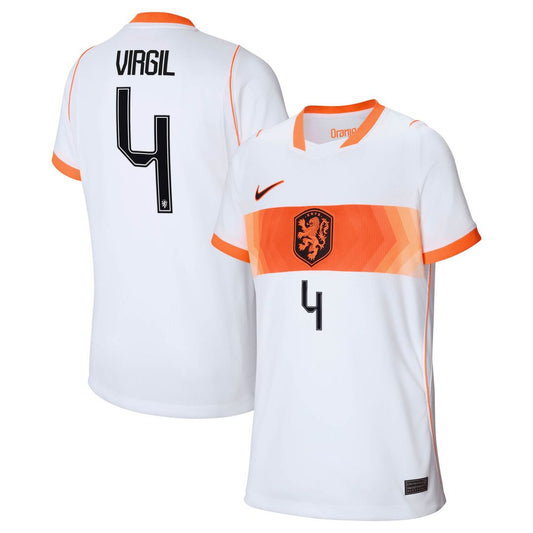 Virgil van Dijk Netherlands National Team Nike Youth 2026 Away Stadium Replica Jersey - White