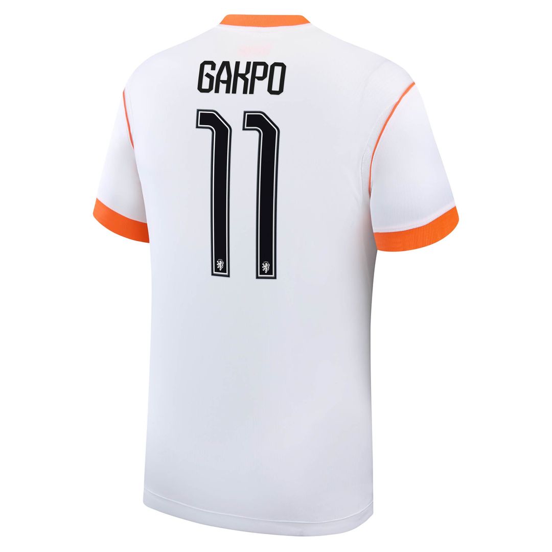 Cody Gakpo Netherlands National Team Nike 2026 Away Stadium Replica Jersey - White