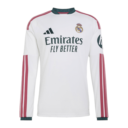 Real Madrid adidas Youth 2026/27 Home Replica Long Sleeve Jersey - White