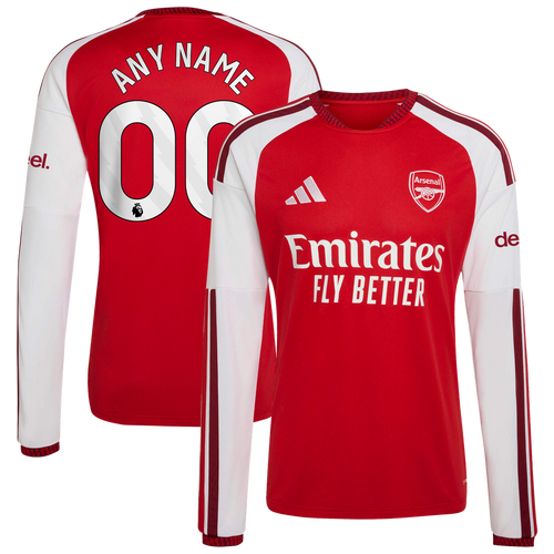 Arsenal adidas 2026/27 Home Replica Custom Long Sleeve Jersey - Red