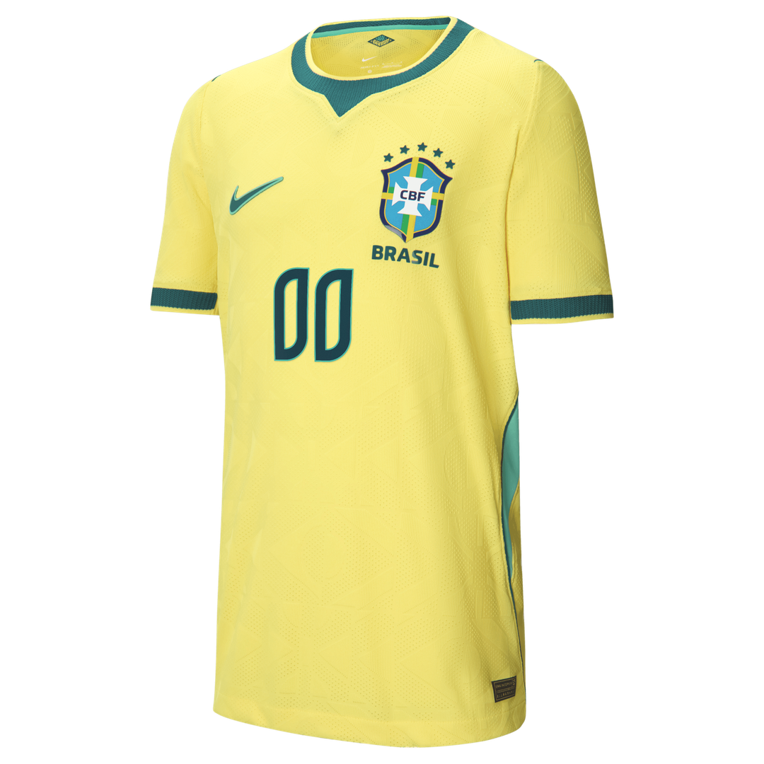 Brazil National Team Nike Youth 2026 Home Match Authentic Custom Jersey - Yellow