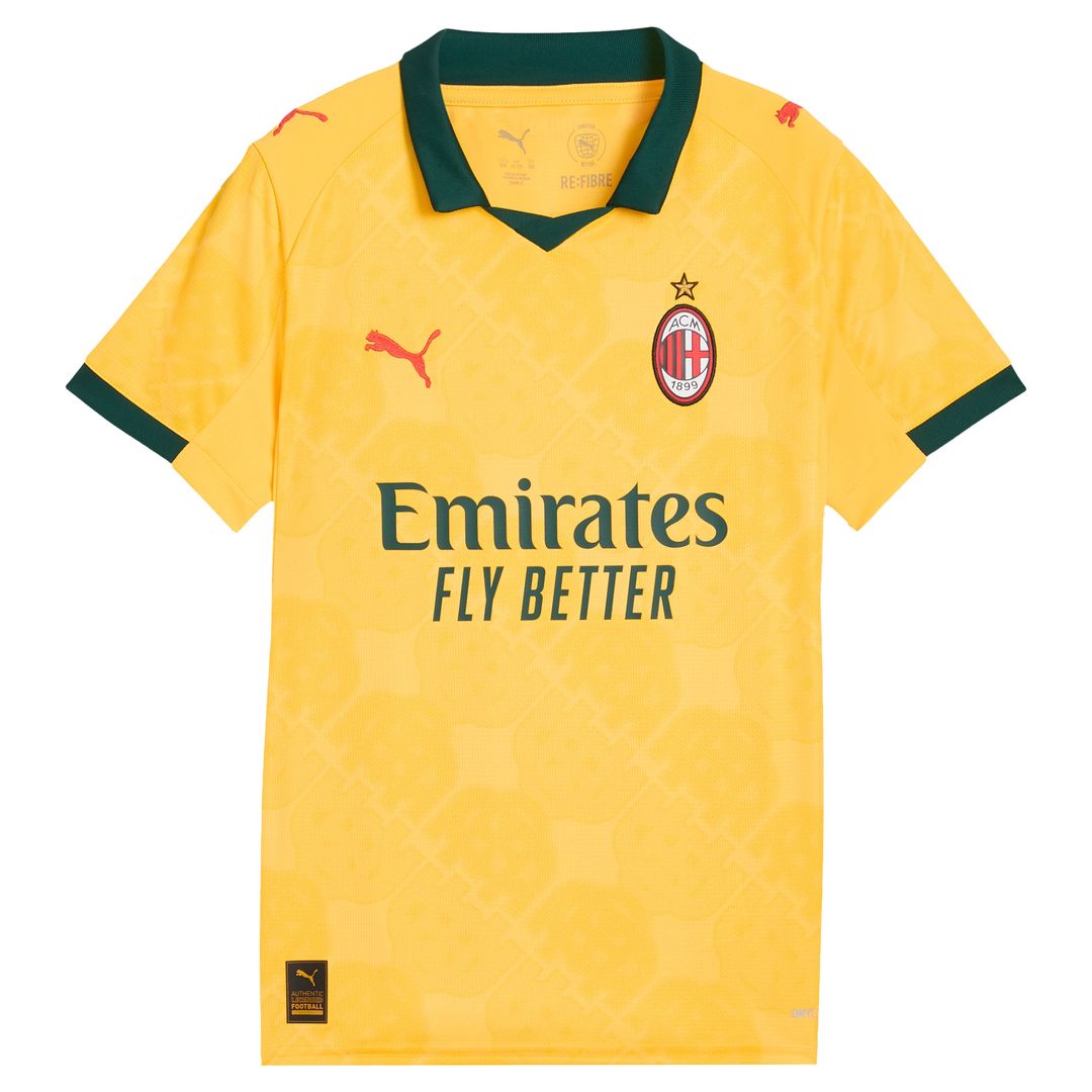 AC Milan Puma Youth 2025/26 Third Replica Jersey - Yellow