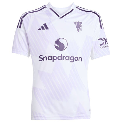 Bruno Fernandes Manchester United adidas Youth 2025/26 Away Replica Player Jersey - White