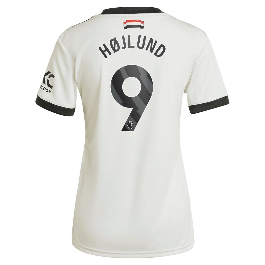 Rasmus Højlund Manchester United adidas Originals Women's 2024/25 Third Replica Jersey - Cream