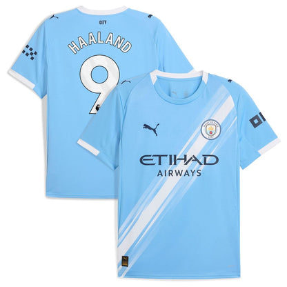 Erling Haaland Manchester City Puma 2025/26 Home Replica Player Jersey - Sky Blue