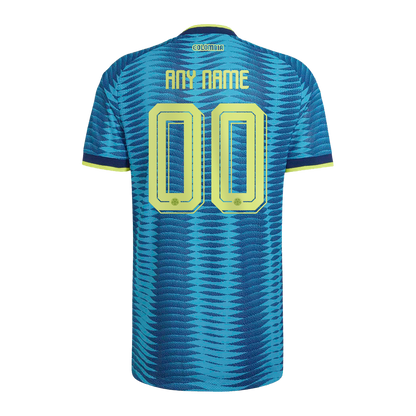 Colombia National Team adidas 2026 Away On-Field Authentic Custom Jersey - Turquoise