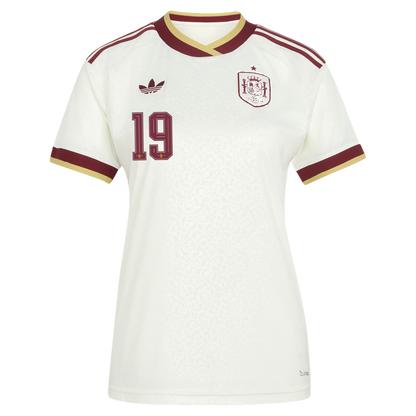 Lamine Yamal Spain National Team adidas Women's 2026 Away Replica Jersey - White