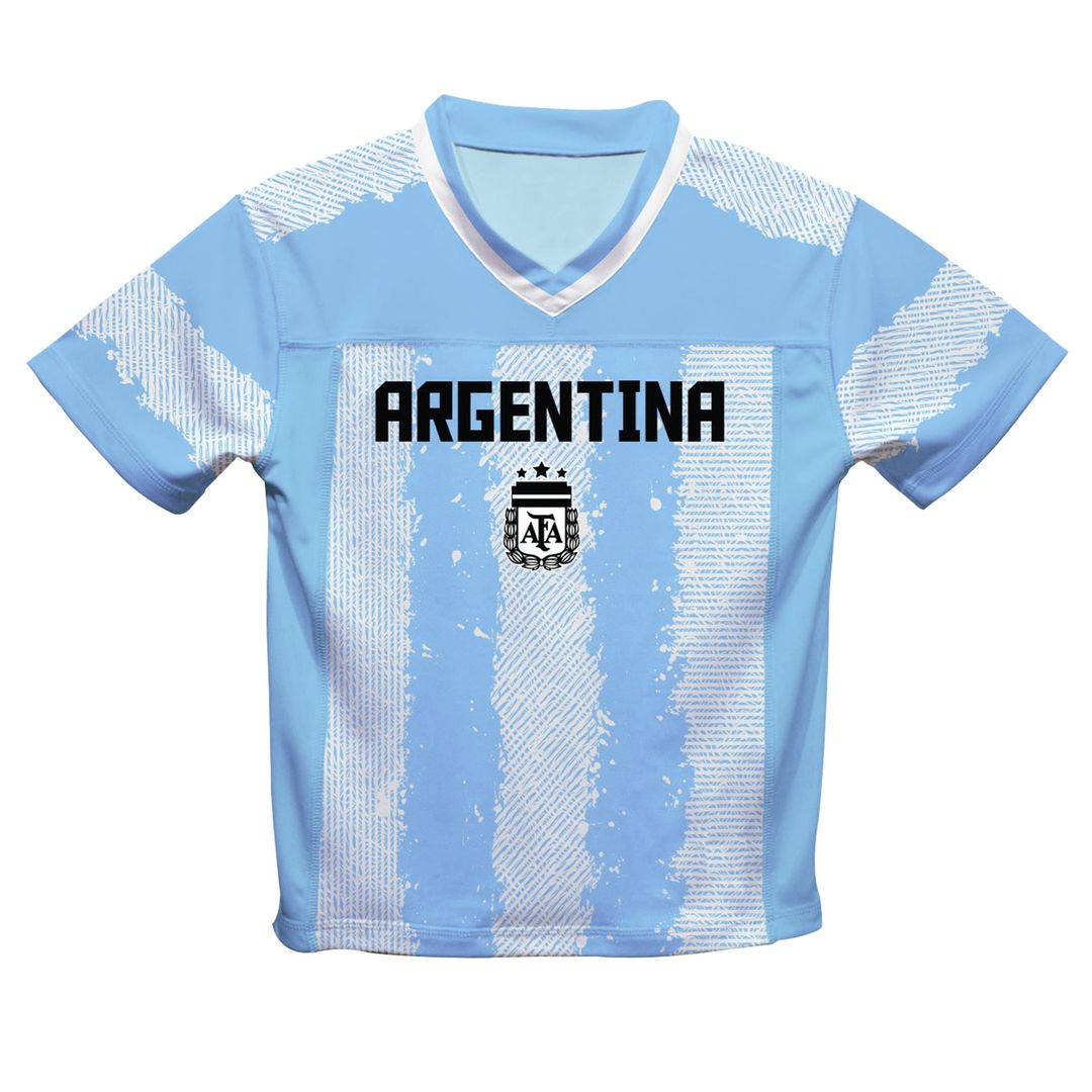 Julián Álvarez Argentina National Team Vive La Fete  Football Jersey - Light Blue