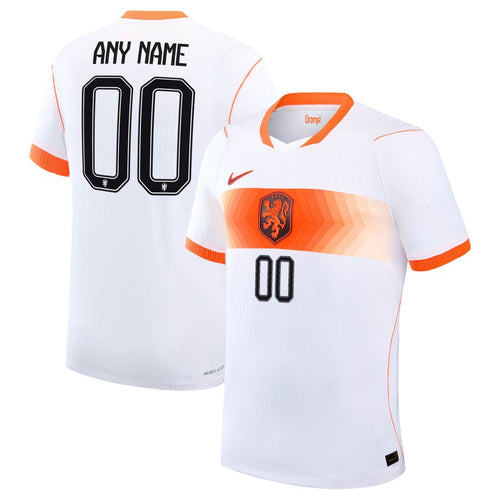 Netherlands National Team Nike 2026 Away Match Authentic Custom Jersey - White