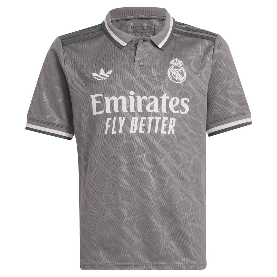 Vini Jr. Real Madrid adidas Originals Youth 2024/25 Third Replica Player Jersey - Charcoal