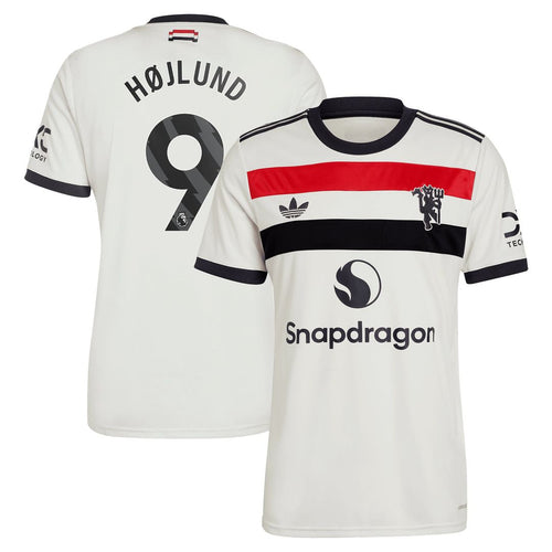 Rasmus Højlund Manchester United adidas Originals 2024/25 Third Replica Jersey - Cream