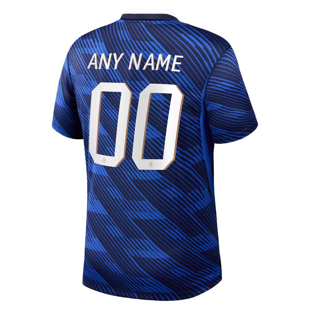France National Team Nike 2026 Home Stadium Replica Custom Jersey - Blue