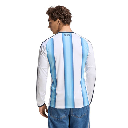 Argentina National Team adidas 2026 Home Replica Long Sleeve Jersey - White