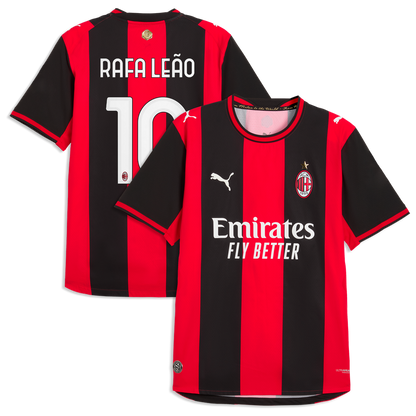 Rafael Leão AC Milan Puma 2026/27 Home On-Field Authentic Jersey - Black/Red