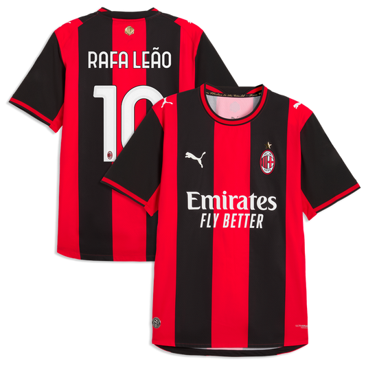 Rafael Leão AC Milan Puma 2026/27 Home On-Field Authentic Jersey - Black/Red