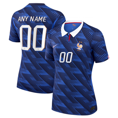 France National Team Nike Women's 2026 Home Match Authentic Custom Jersey - Blue