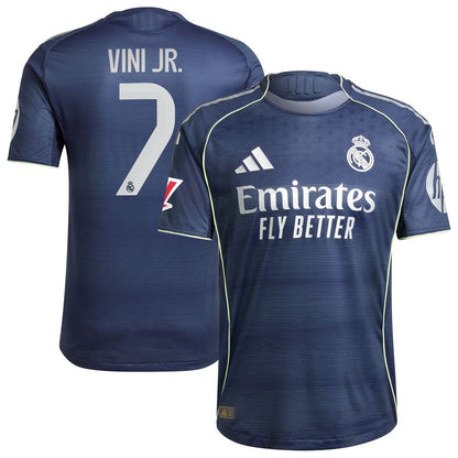 Vini Jr. Real Madrid adidas 2025/26 Away Authentic Player Jersey - Blue