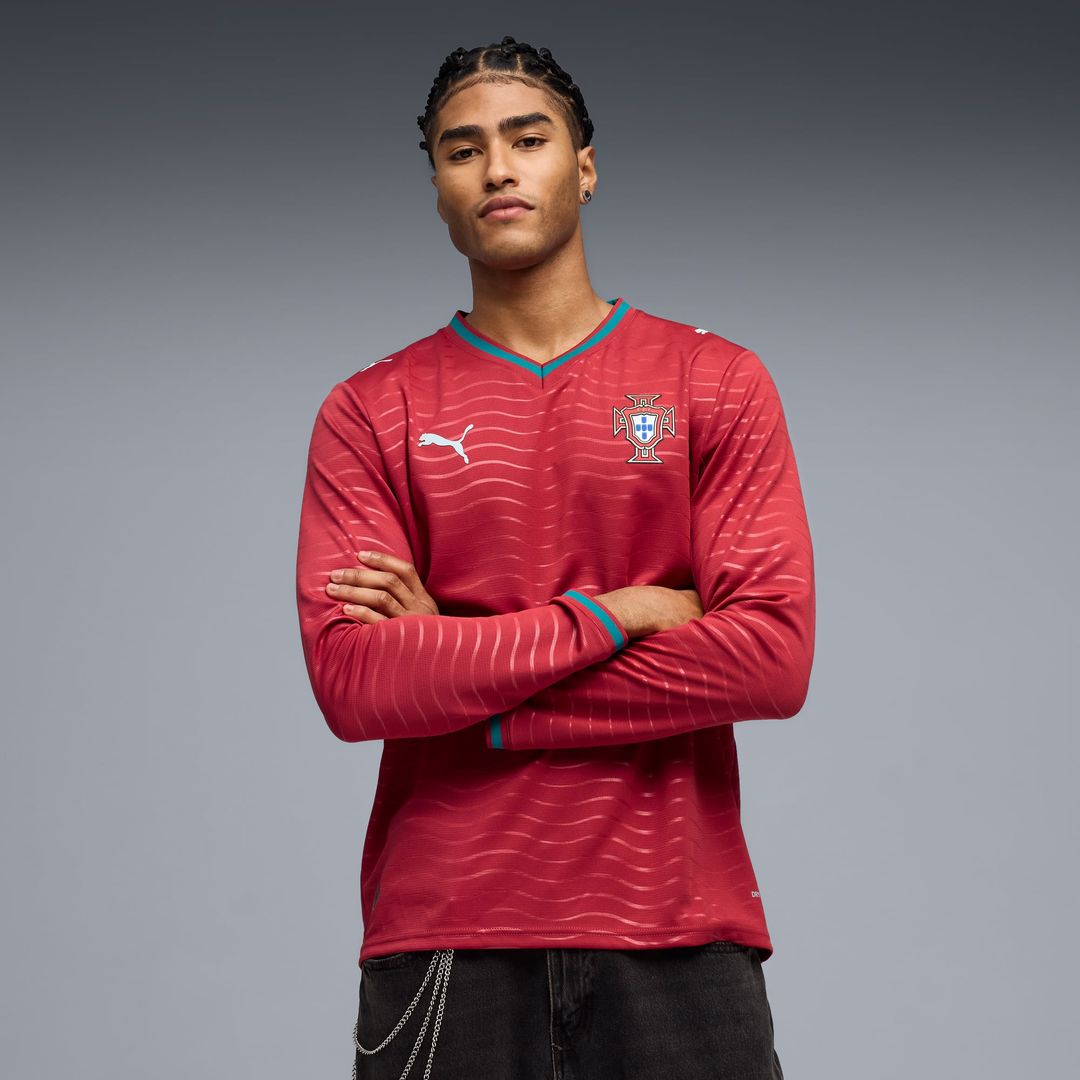 Portugal National Team Puma 2026 Home Replica Long Sleeve Jersey - Red