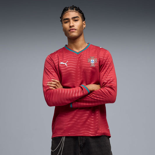 Portugal National Team Puma 2026 Home Replica Long Sleeve Jersey - Red