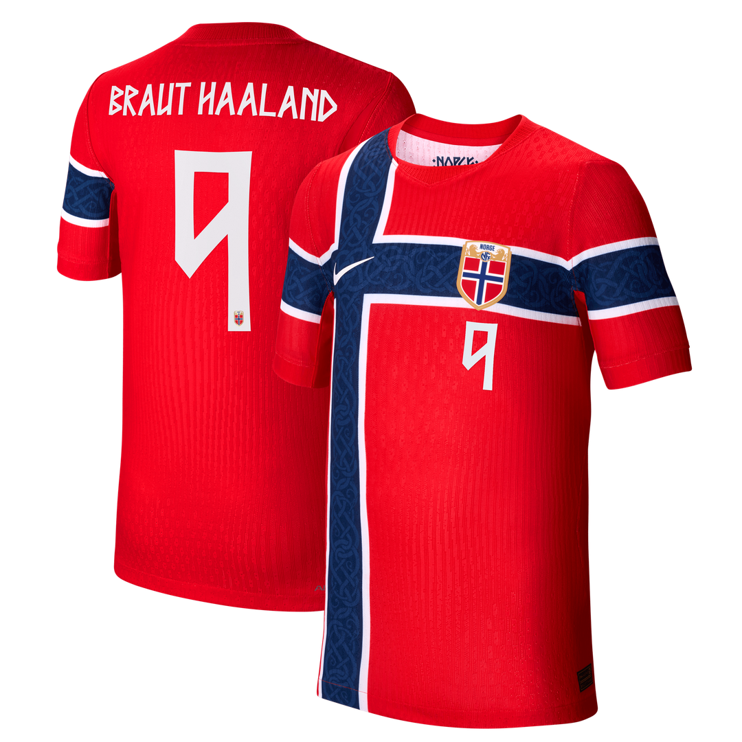 Erling Haaland Norway National Team Nike Youth 2026 Home Match Authentic Jersey - Red