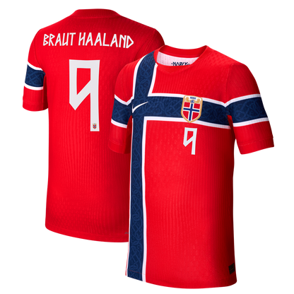 Erling Haaland Norway National Team Nike Youth 2026 Home Match Authentic Jersey - Red