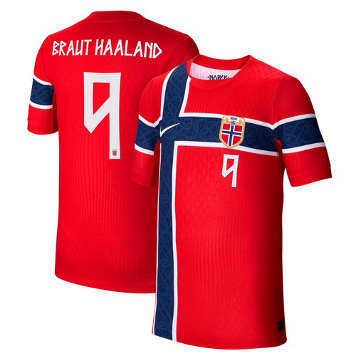 Erling Haaland Norway National Team Nike Youth 2026 Home Match Authentic Jersey - Red