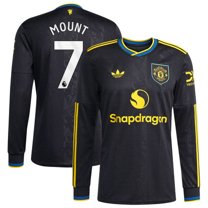 Mason Mount Manchester United adidas 2025/26 Away Replica Long Sleeve Player Jersey - White
