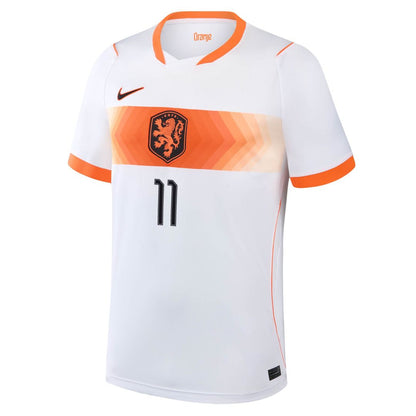 Cody Gakpo Netherlands National Team Nike 2026 Away Stadium Replica Jersey - White