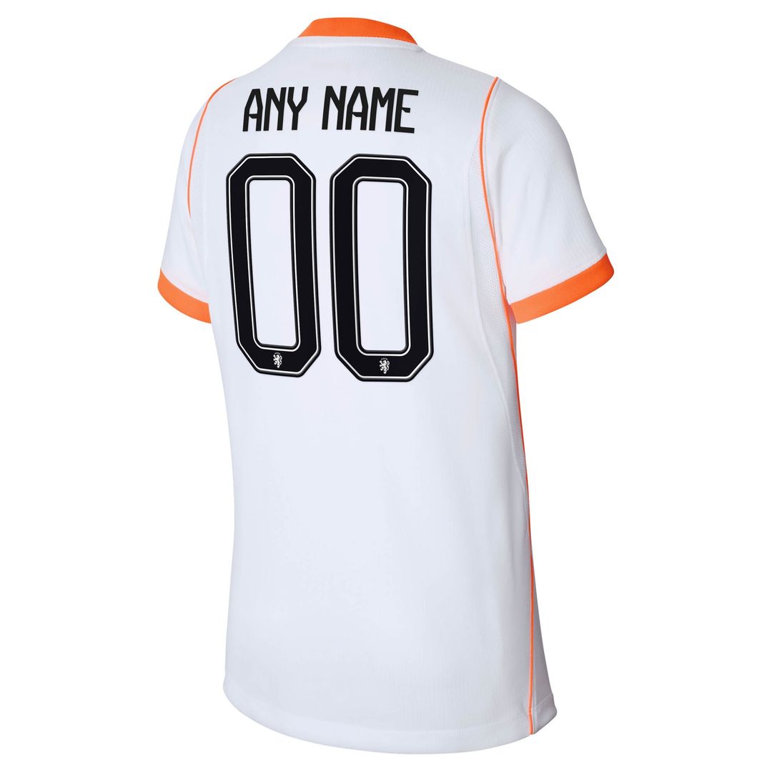 Netherlands National Team Nike Youth 2026 Away Stadium Replica Custom Jersey - White