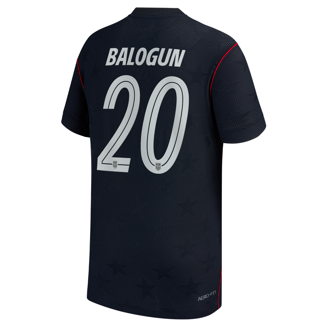 Folarin Balogun USMNT Nike Youth 2026 Away Match Authentic Jersey - Blue