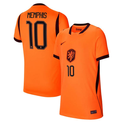 Memphis Depay Netherlands National Team Nike Youth 2026 Home Stadium Replica Jersey - Orange