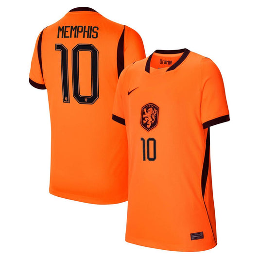 Memphis Depay Netherlands National Team Nike Youth 2026 Home Stadium Replica Jersey - Orange