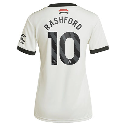 Marcus Rashford Manchester United adidas Originals Women's 2024/25 Third Replica Jersey - Cream
