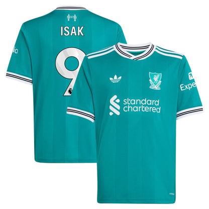 Alexander Isak Liverpool adidas Youth 2025/26 Third Replica Player Jersey - Green