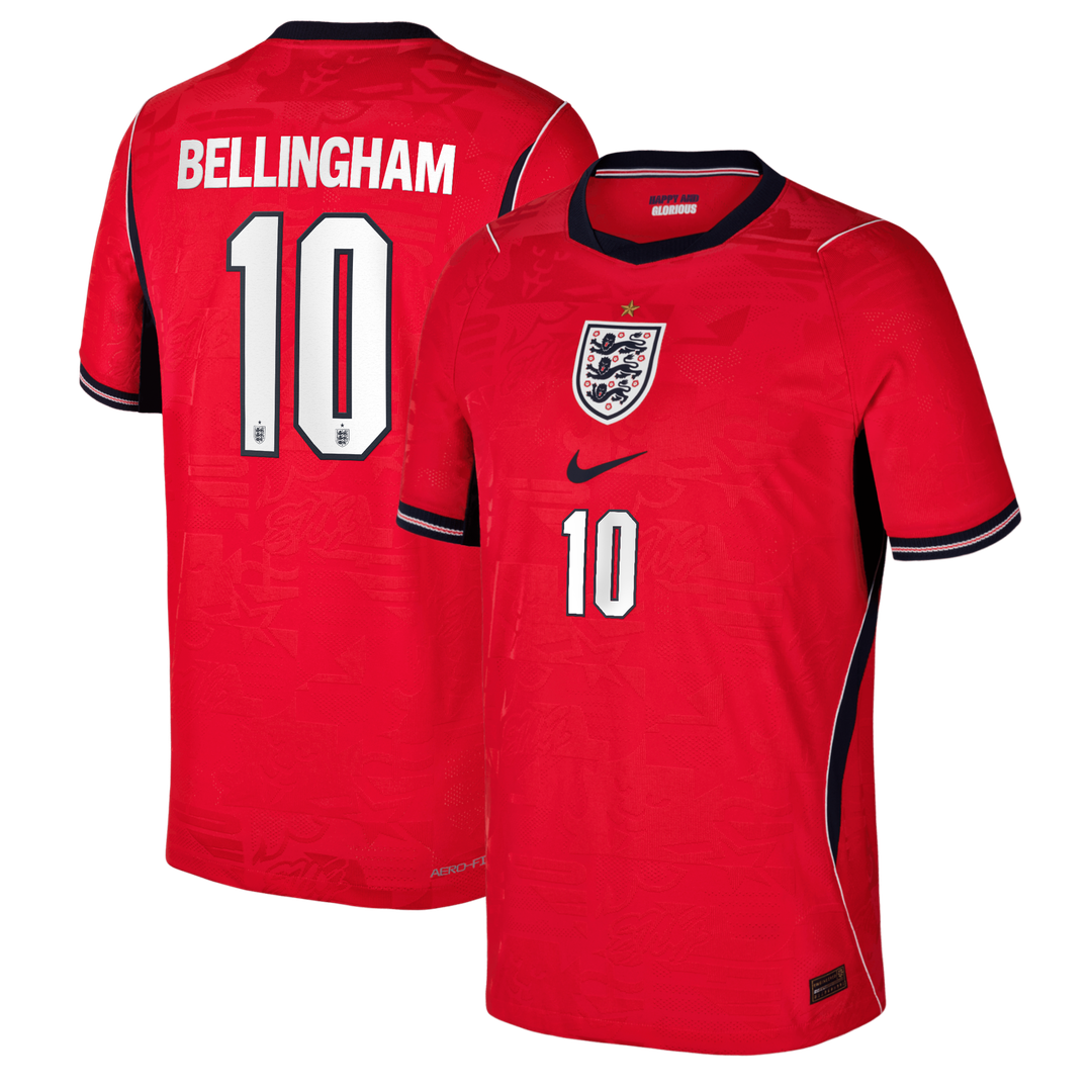 Jude Bellingham England National Team Nike Youth 2026 Away Match Authentic Jersey - Red