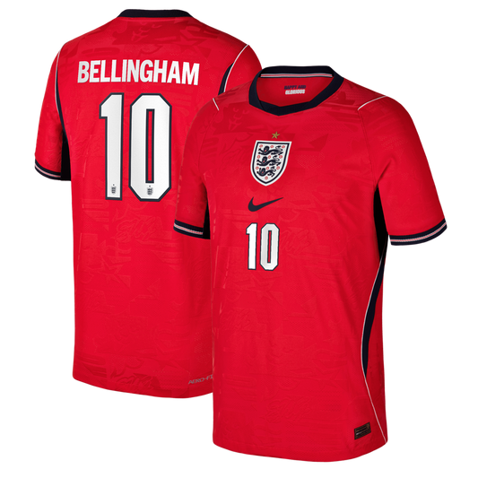 Jude Bellingham England National Team Nike Youth 2026 Away Match Authentic Jersey - Red