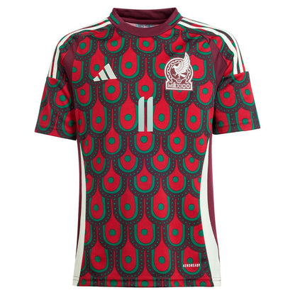 Santiago Giménez Mexico National Team adidas Youth 2024 Home Replica Player Jersey - Burgundy