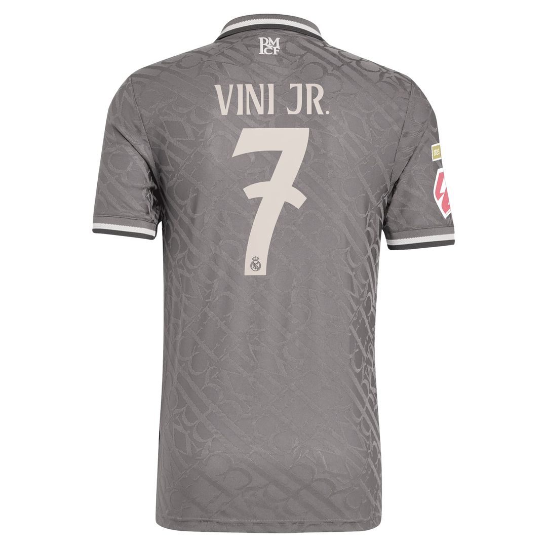 Vini Jr. Real Madrid adidas Originals 2024/25 Third Authentic Player Jersey - Charcoal