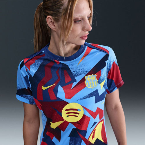 Barcelona Nike Women's 2025/26 Academy Pro Pre-Match Performance Dri-FIT Top - Blue